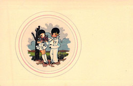 Fantaisies - Illustration Pierrot Et Colombine - Colorisé - Carte Postale Ancienne - Andere & Zonder Classificatie