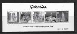 PM245/ Gibraltar 2003 Christmas Black Print MNH ** - Gibraltar