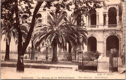 (3 Oø 16)  France  - Posted 1928 (sepia) Very Old - Toulon Musée Et Bibliothèque - Musées