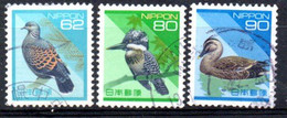 1989 Giappone - Uccelli - Used Stamps