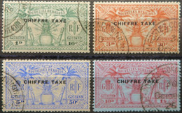 LP3844/2109 - 1925 - NOUVELLES HEBRIDES - TIMBRES TAXE - N°1-3-4-5 ☉ - Cote (2017) : 26,00 € - Portomarken