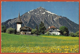 Suisse - Aeschi Bei Spiez : Eglise Et Le Mont Niesen - CPSM écrite 1961 BE - Aeschi Bei Spiez