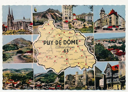 CPM - PUY-DE-DÔME - Carte Du Département De Puy-de-Dôme - Vues Des Localités Autour De La Carte - Other & Unclassified