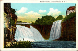 New York Adirondacks Ausable Chasm Rainbow Falls 1948 Curteich - Adirondack