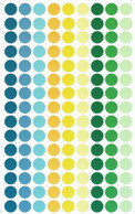 Punkte Kreise Bunt Aufkleber / Dots Circle Sticker A4 1 Bogen 27 X 18 Cm ST489 - Scrapbooking