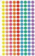 Punkte Kreise Bunt Aufkleber / Dots Circle Sticker A4 1 Bogen 27 X 18 Cm ST563 - Scrapbooking