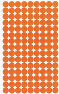 Punkte Kreise Orange Aufkleber / Dots Circle Sticker A4 1 Bogen 27 X 18 Cm ST526 - Scrapbooking
