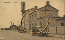 Gembloux : La Station 1933 (  Taxis )   Ecrit Avec Timbres  (  Gare ) - Gembloux