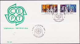 Islande - Island - Iceland FDC2 1987 Y&T N°618 à 619 - Michel N°665 à 666  - EUROPA - FDC