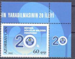 2011. Azerbaijan, 20y Of CIS, 1v,  Mint/** - Aserbaidschan