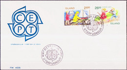 Islande - Island - Iceland FDC2 1989 Y&T N°654 à 655 - Michel N°701 à 702 - EUROPA - FDC