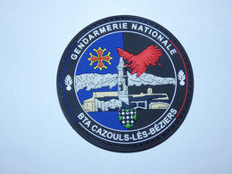 ECUSSON RONDACHE De Collection GENDARMERIE PVC 3D BTA CAZOULS LES BEZIERS - Police & Gendarmerie