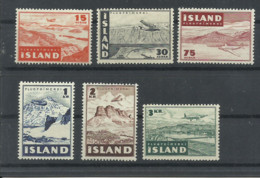 ISLANDIA   YVERT  AEREO  21/26    MH  * - Poste Aérienne