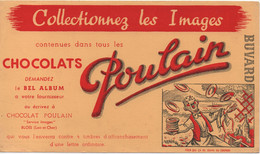 Buvard Ancien/Chocolat/CHOCOLATS POULAIN/Collectionnez Les Images/"pour Que ça Me Donne Du Courage"/BLOIS/1955-65 BUV537 - Cacao