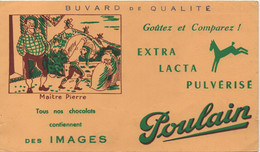 Buvard Ancien/CHOCOLATS POULAIN/Goutez Et Comparez/Extra Lacta/"Maitre PIERRE "/BLOIS/1955-65       BUV535 - Cocoa & Chocolat