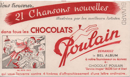 Buvard Ancien/CHOCOLATS POULAIN/Chansons Nouvelles/Extra Lacta/" Ma Petite Folie"/BLOIS/1955-65       BUV539 - Chocolat