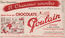 Buvard Ancien/CHOCOLATS POULAIN/Chansons Nouvelles/Extra Lacta/" Bon Voyage Monsieur Dumollet"/BLOIS/1955-65     BUV541 - Kakao & Schokolade