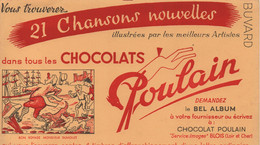 Buvard Ancien/CHOCOLATS POULAIN/Chansons Nouvelles/Extra Lacta/" Bon Voyage Monsieur Dumollet"/BLOIS/1955-65     BUV542 - Chocolade En Cacao