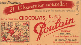 Buvard Ancien/CHOCOLATS POULAIN/Chansons Nouvelles/Extra Lacta/" Bon Voyage Monsieur Dumollet"/BLOIS/1955-65     BUV542 - Cocoa & Chocolat