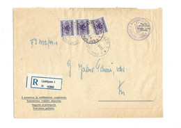 Slovenia WWII 1944 Letter With R Label Ljubljana , German Stamp Laibach, Poste Italiane Stamps  (No 2095) - Lubiana