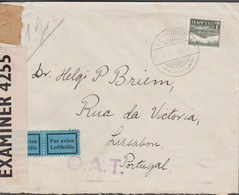 1942. ISLAND.  1 Kr. HEKLA.  Rare Censored Par Avion O.A.T Cover To The Undercover Adress Hel... (MICHEL 182) - JF529381 - Briefe U. Dokumente