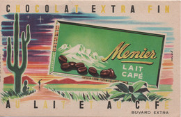 Buvard Ancien/CHOCOLAT MENIER/Lait-Café//Extra Fin / Chocolat Extra Fin Au Lait Et Au Café/1955-65     BUV543 - Chocolade En Cacao