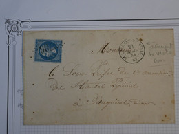 BO3 FRANCE BELLE LETTRE  RR 1864 ST LAURENT DE VESTE A BAGNERES  +N°22++BON CACHET + AFF. INTERESSANT++ - 1862 Napoleone III