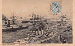MILITARIAT - Guerre Russo Japonaise - Type De Vaisseaux De La Flotte Japonaise - Carte Postale Ancienne - Otras Guerras