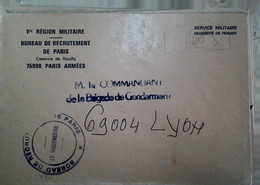 O 9  Carte Ou Lettre  Postes Aux  Armées Paris - Militärische Luftpost