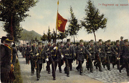 MILITARIAT - 7e Regiment Op Marsch - Carte Postale Ancienne - Regiments