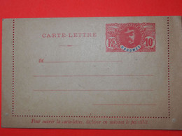 DAHOMEY Entier Postal Carte Lettre  10c Non Voyagée - Brieven En Documenten