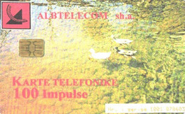 Albania:Used Phonecard, Altelecom, 100 Impulse, Birds, 2000 - Albanië