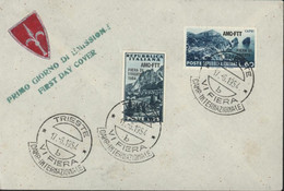 Trieste Zone A Occupation Américaine First Day Cover CAD Trieste 17 6 1954 VI Fiera Camp Internazionale N°201 & 202 - Marcofilie