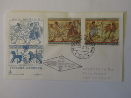 SAN MARINO FDC 1975 TO ITALY - Used Stamps