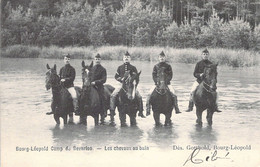 MILITARIAT - Camp De Beverloo - Bourg Léopold - Les Chevaux Au Bain - Carte Postale Ancienne - Caserme