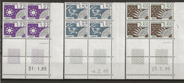 FRANCE: COINS DATES, PREO. **, N° YT 186, 187 Et 188, Mill. 1985, TB - 1980-1989