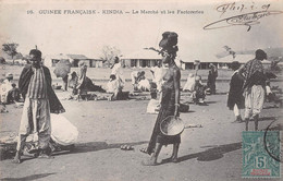 Afrique - GUINEE Française - Kindia - Le Marché Et Les Factoreries - Nu - Voyagé (voir Les 2 Scans) - Guinée Française