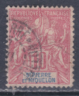 Saint Pierre Et Miquelon  N° 73 O 10 C. Rouge Oblitération Moyenne Sinon TB - Gebraucht