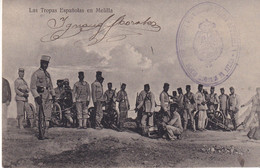 España. Melilla A Madrid. Postal Circulada Con Franquicia Militar - Melilla