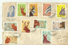 RO CV MIX1964  ONLY FRONT   FAUNA - Storia Postale