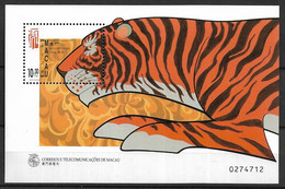 MACAU 1997 YEAR OF THE TIGER MNH - Blocks & Sheetlets