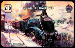 SCHEDA PHONECARD U.K. UNITEL STEAM LOCOMOTIVES FLYING SCOTSMAN  WITHOUT UT NUMBER - [10] Collections