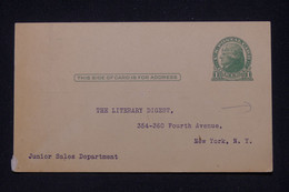 ETATS UNIS - Entier Postal Avec Repiquage Commercial Au Verso, Non Circulé - L 139747 - 1961-80