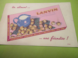 BUVARD PUBLICITAIRE CHOCOLAT LANVIN