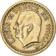 Monnaie, Monaco, Louis II, Franc, 1943, TTB+, Aluminum-Bronze, Gadoury:132 - 1922-1949 Louis II