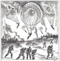 Vingt Cinquième Anniversaire Du 6 Juin 1944 Parachutistes SAS Et Commandos FFL. - Used Stamps