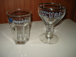 O6 / Lot De 2 Verres - Orval  Et Hoegaarden - Etat Neuf - Petit Prix - Gläser