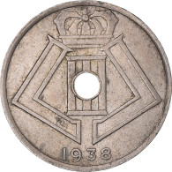 Monnaie, Belgique, 25 Centimes, 1938, TTB+, Nickel-Cuivre, KM:115.1 - 25 Centimes