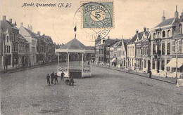 Pays Bas - Roozendaal - Markt - Kiosque - Animé - Oblitéré Roosendaal 1923 - Carte Postale Ancienne - Roosendaal