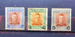 02 - 23  //  New Zealand - Nouvelle Zélande 1947 - N° 292 - 293 - 294 - Usati